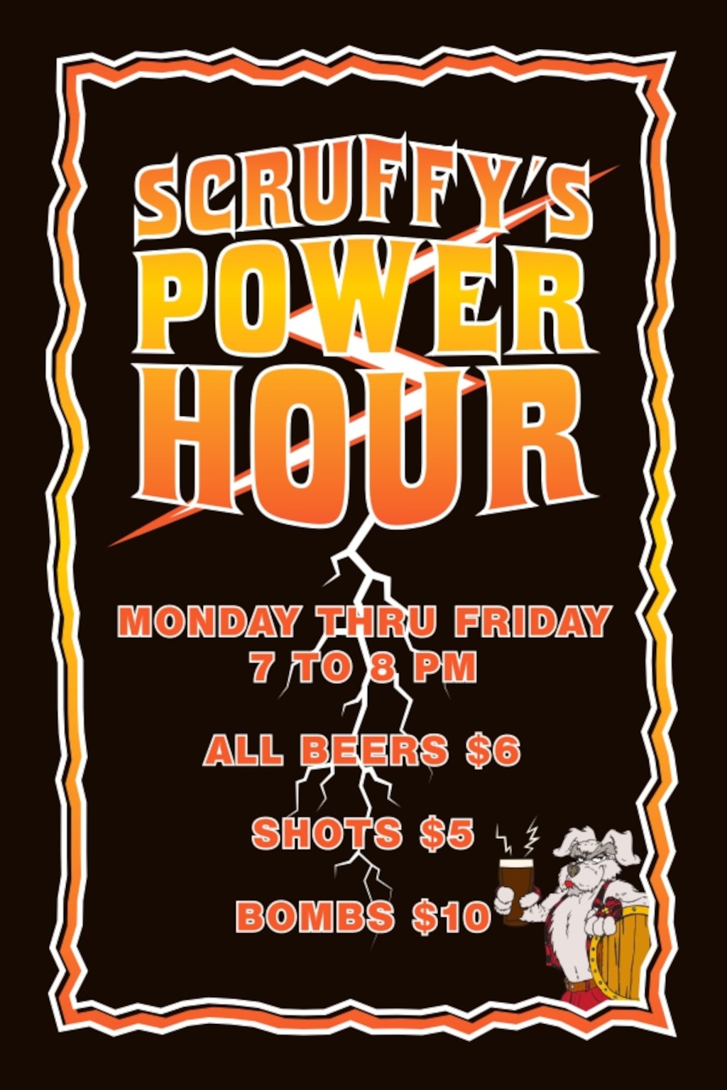 Scruffy's Power Hour flyer